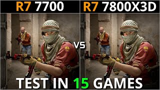 RYZEN 7 7700 vs RYZEN 7 7800X3D  Test in 15 Games  Which is Better for Gaming [upl. by Nabla]