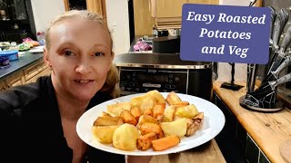 Ninja Air Fryer Roasted Potatoes and Veg [upl. by Kendy301]