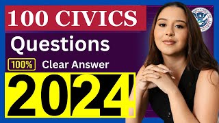 Practice 100 Civics Questions Random for US Citizenship interview 2024  100 Civics Question  uscis [upl. by Soluk]