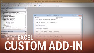 How to create an Excel addin [upl. by Bonneau694]