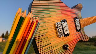 I Built a Guitar Out of 1200 Colored Pencils 30 [upl. by Ane622]