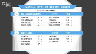 Banstead v PCA England Legends [upl. by Yleak917]