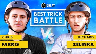 500 OHLAY BEST TRICK BATTLE 2  Chris Farris vs Richard Zelinka [upl. by Adlihtam]