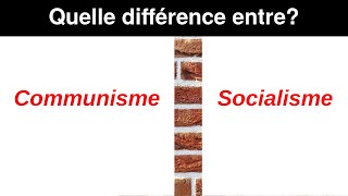 Quelle est la différence entre le socialisme et le communisme Explications et définition politique [upl. by Annekcm]