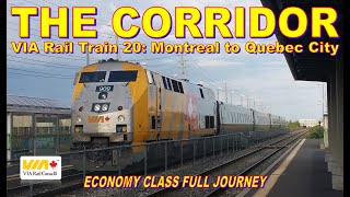 Montreal to Quebec City Full VIA Rail Journey  Economy Class [upl. by Aineles]