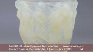 R Lalique Opalescent Bacchantes Vase [upl. by Kendell800]