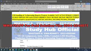 CS304 GDB Solution Fall 2024 By Study Hub Official [upl. by Nomannic]