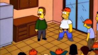 The Simpsons S08E08 Hurricane Neddy  Rebuilding Neds House [upl. by Sokim]