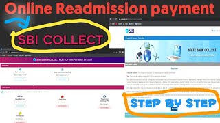 How to do Online Readmission Payment through SBI COLLECT in Educational institutionssbicollect [upl. by Aicissej631]