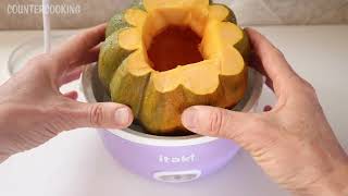 Steaming Whole Acorn Squash In An Itaki Pro Electric Lunchbox [upl. by Refinne]