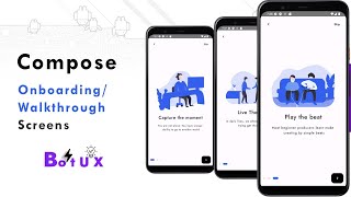 WalkthroughOnboardingApp Intro Screen Design  Jetpack Compose UI UX 2022 [upl. by Htial]