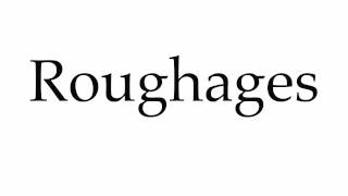 How to Pronounce Roughages [upl. by Nohsed879]