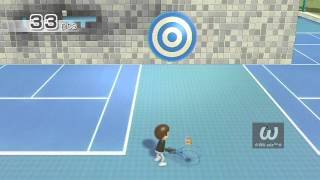 Wii Sports Tennis Target Practice  My Record 49 Pts [upl. by Ilatfan]