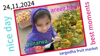 24112024 minarwa our areez ki shararteen   donon ne kiya fruit market ka visit  best moments [upl. by Grane629]