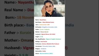 Nayanthara biography in Hindi PN Meena9352viral trending youtubeshorts viralvideo ytshorts [upl. by Dirfliw709]