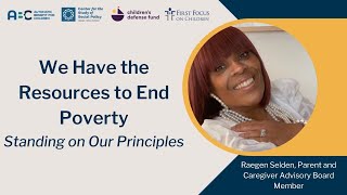 Raegen Selden We Have the Resources to End Poverty [upl. by Gotcher]