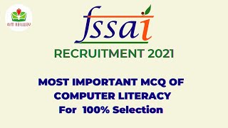 Computer literacy FSSAI 2022 MCQ  CLASS 02 [upl. by Hugues]