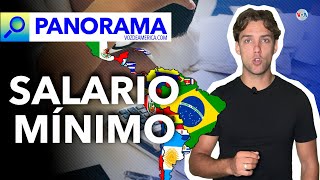 TOP 10 salarios mínimos en AMÉRICA LATINA [upl. by Epilif]