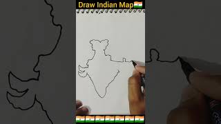 Drawing An Indian Map 🇮🇳🇮🇳🇮🇳🇮🇳🇮🇳🇮🇳 ytshorts youtubeshorts art [upl. by Adnar]