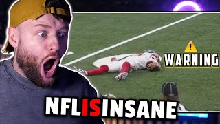 SOCCER FAN REACTS TO BRUTAL NFL HITS OF THE 2023 SEASON [upl. by Lexy]