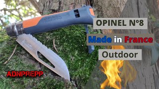 Opinel N8 Outdoor test sifflet batonnage et feu🔥 [upl. by Yrekcaz424]