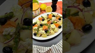 ENSALADA VERANIEGA DE PATATAS Y SALMÓN Súper rica y fácil😋👌youtubeshorts shorts [upl. by Polivy697]