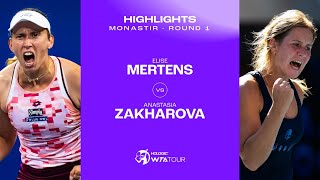 Elise Mertens vs Anastasia Zakharova  2024 Monastir Round 1  WTA Match Highlights [upl. by Dante]