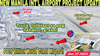 NEW MANILA INTL AIRPORTBulacan AirportSMC PROJECTJan 272024build3xbuildbettermore [upl. by Ytrebil]