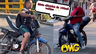 La moto 🏍️ antirrobo 🗣️ feliz 🙃 eléctrica ⚡️ broma de humor 😂❤️ reels funny viral viralvideo [upl. by Acireh]