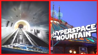 Star Wars Hyperspace Mountain v3 Disneyland Paris  Light on  Planet coaster [upl. by Ayekim]