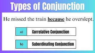 Conjunction and its types Quiz [upl. by Kezer]