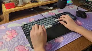 Redragon K551 Vara Custom  KTT Kang White Steel Plate Apollo Keycaps [upl. by Hortensia]