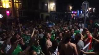 Irish fans on the streets of Lyon sing Amhrán na bhFiann [upl. by Trudnak]