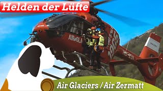 Helden der Lüfte Helikopter Bergretter im Wallis  Air Zermatt amp Air Glaciers [upl. by Karissa302]