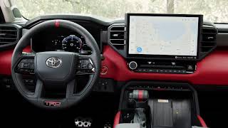 2022 Toyota Tundra TRD Pro Cockpit Red Softex Interior Design [upl. by Orelu]