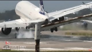 High Winds 🌬️✈️ at London Heathrow Airport Part 2 [upl. by Nella]