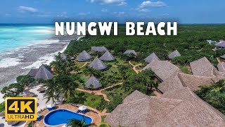 Nungwi Beach Zanzibar Tanzania 🇹🇿  4K Drone Footage [upl. by Korella]