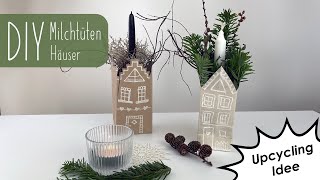 DIY Milchtüten Häuschen  Upcycling  Basteln mit Tetra Pak  Zero Waste [upl. by Nannahs]