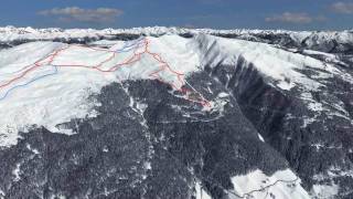 EisacktalValle Isarco  Dolomiti Superski 3D View [upl. by Nahsin687]