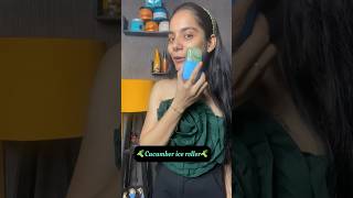 Trying ice roller🥒 skincare skincareroutine hacks youtubeshorts amazing meesho skincare fyp [upl. by Navar]