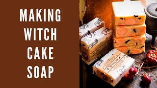 Making Witch Cake cold process soap  FuturePrimitive Soap [upl. by Durkin790]