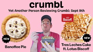 Yet Another Person Reviewing Crumbl Cookies Sept 9th Biscoff Tres Leches Cake amp Banoffee Pie Cookie [upl. by Deys]