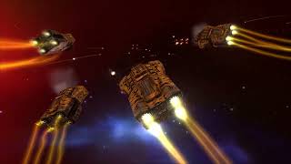 Homeworld Remastered  10 Turanic raiders Missile corvettes VS 10 Multgun corvettes [upl. by Lyndy]