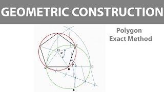 How to Draw a Polygon by the Exact Method  Technical Drawing [upl. by Anayrb]