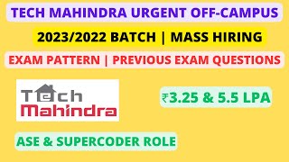 Tech Mahindra OffCampus  20232022 batch  Previous Exam Questions  ₹55Lpa [upl. by Banna]