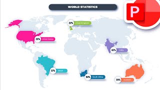 Interactive Map PowerPoint Presentation  Animated Slides  Morph Transition Tutorial [upl. by Barry178]