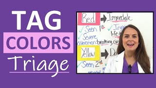 Triage Tag Color Coding Categories Disaster Nursing School Review NCLEX [upl. by Yerag]