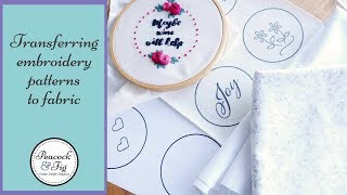 Transferring embroidery patterns to fabric [upl. by Ednihek]