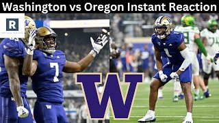 Washington Wins Pac 12 Championship  Washington vs Oregon Instant Reaction [upl. by Olimac751]