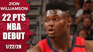 Zion Williamson scores 17 straight in electric 22point Pelicans debut  201920 NBA Highlights [upl. by Noyes]